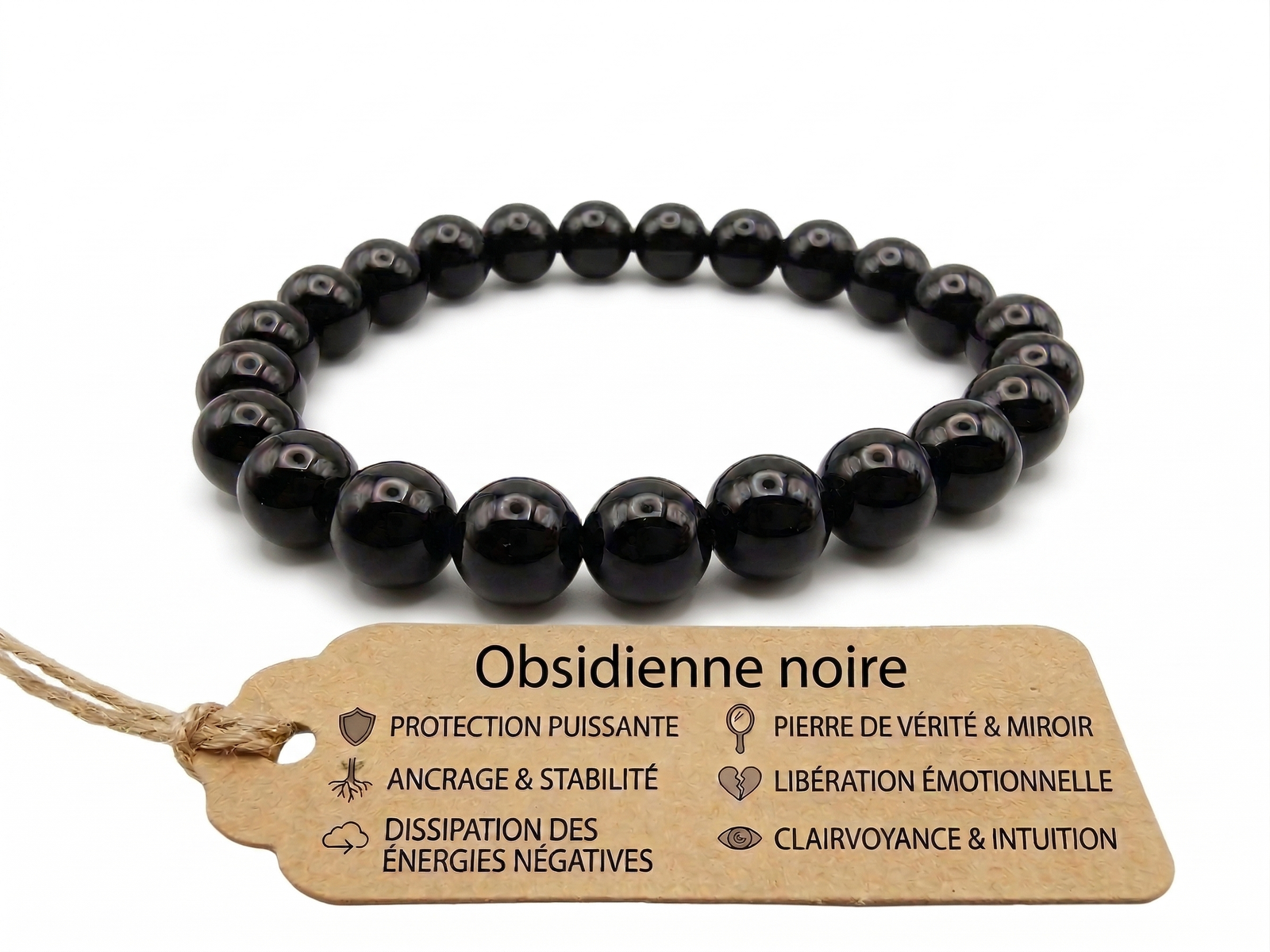 Accueil 12 Bracelet Obsidienne Noire Romain Creation