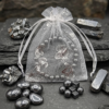 Bracelet lithothérapie hematite AB dans sachet organza Romain Creation