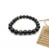 vertus Bracelet lithotherapie Obsidienne oeil celeste par Romain Creation