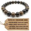 Bracelet obsidienne dorée et vertus par Romain Creation