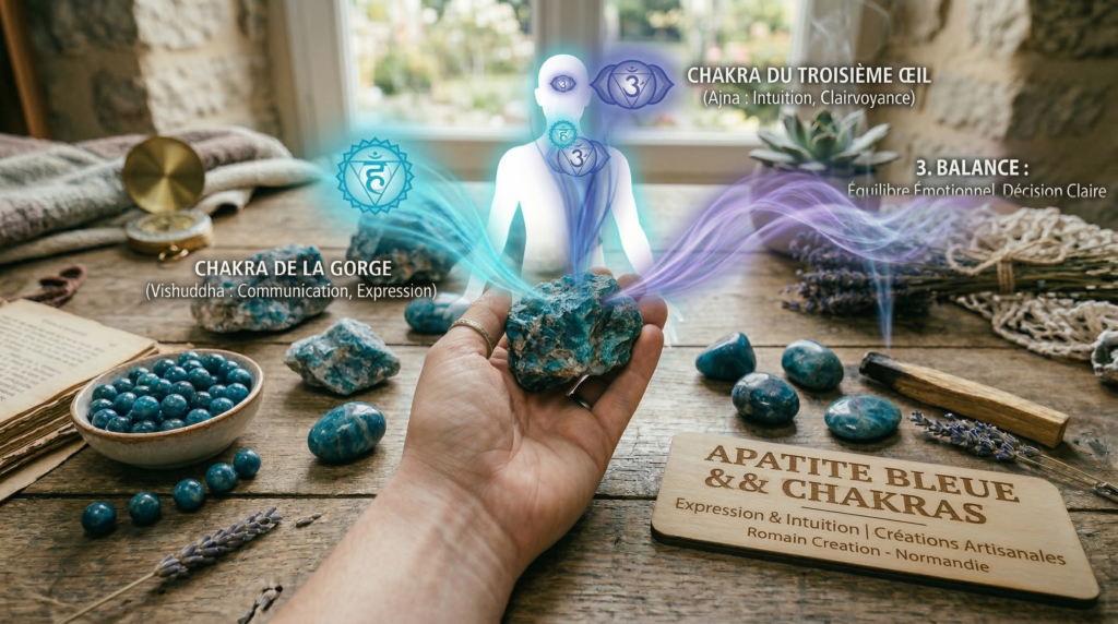 Chakras liés à l'Apatite Bleue