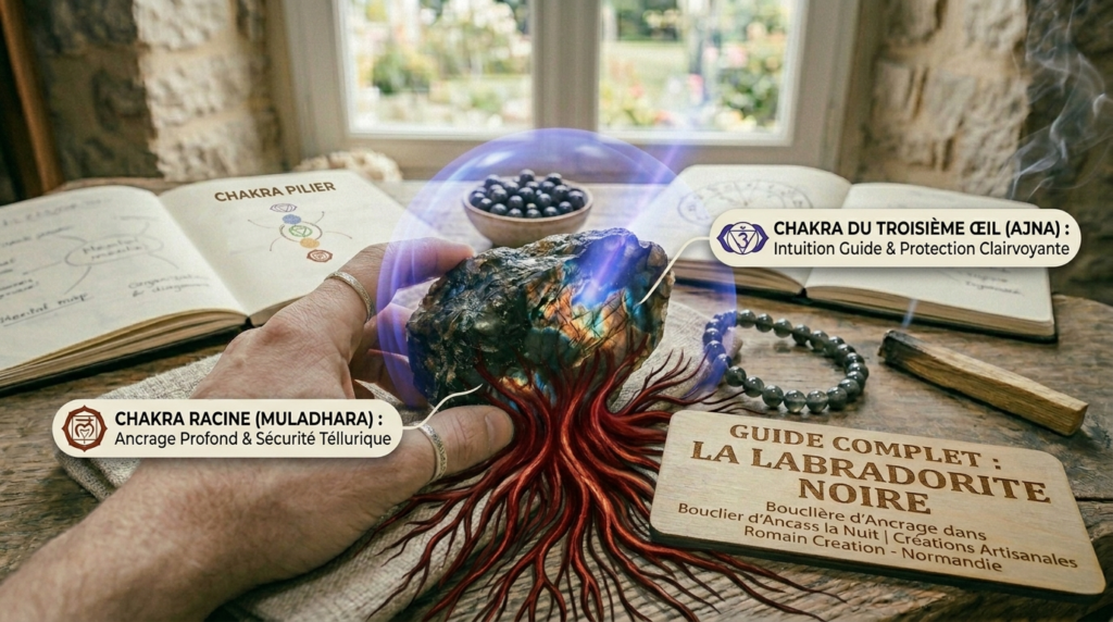 Chakras liés à la Labradorite Noire Chakras liés à la Labradorite Noire
