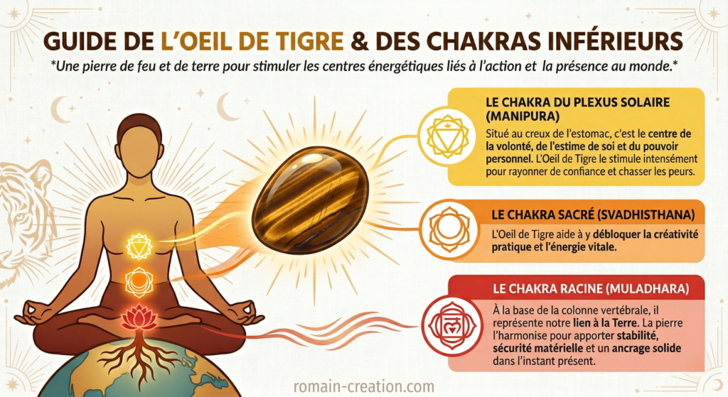 Chakras liés à l'oeil de tigre
