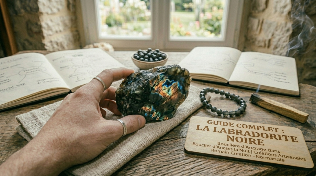 Guide Complet sur la Labradorite Noire : Le Bouclier d'Ancrage et la Lumière dans la Nuit 1 Guide lithothérapie Labradorite Noire
