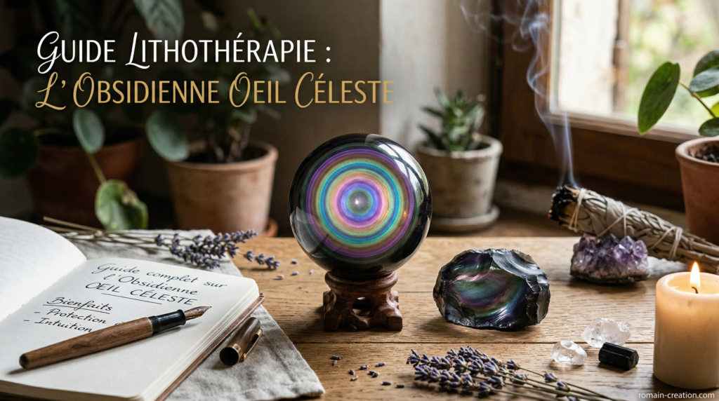 Guide lithotherapie vertus obsidienne oeil celeste par romain creation
