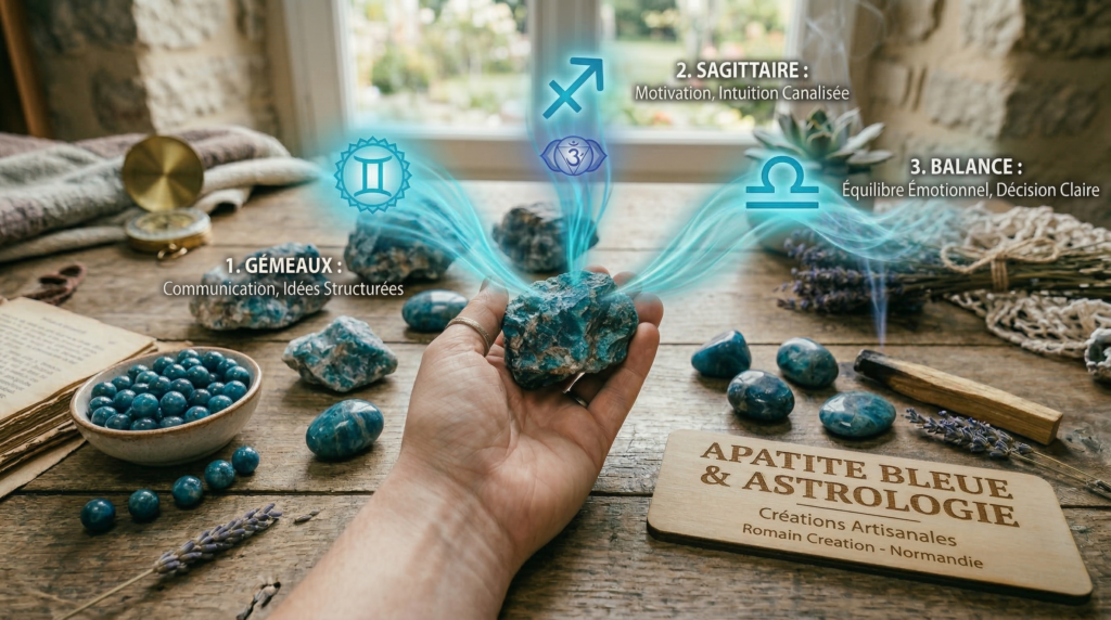 Signes astrologiques liés à l'apatite Bleue