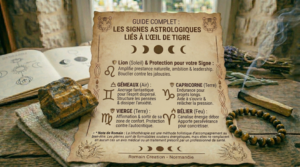 Signes astrologiques liés à l'oeil de tigre