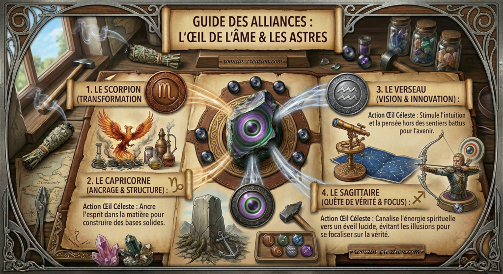 Signes astrologiques obsidienne oeil celeste par Romain Creation