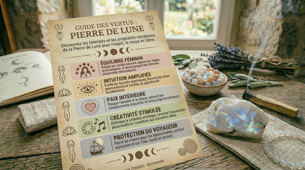 Vertus Liés à la Pierre de Lune Romain Creation