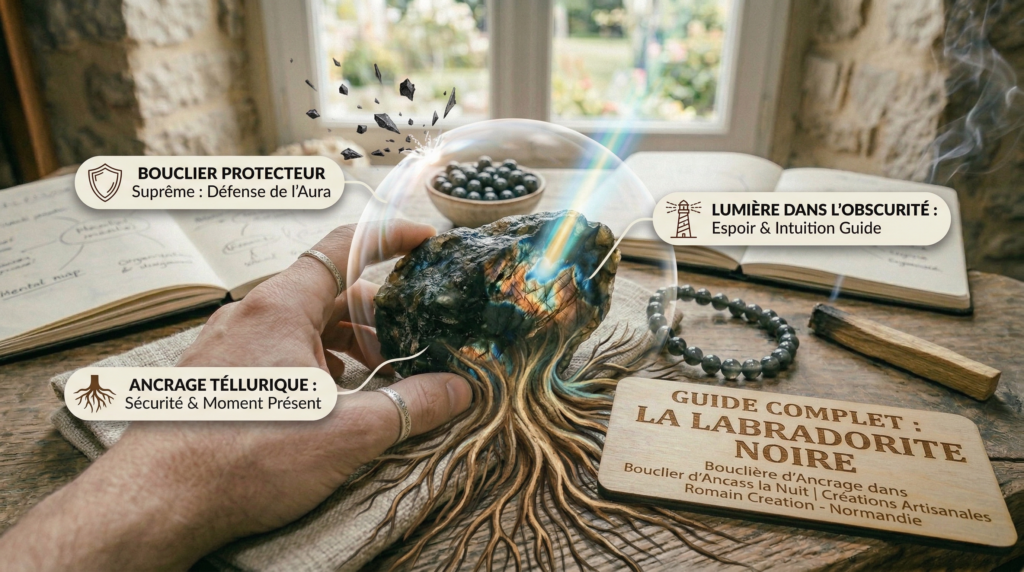 Vertus liés à la Labradorite Noire Vertus liés à la Labradorite Noire