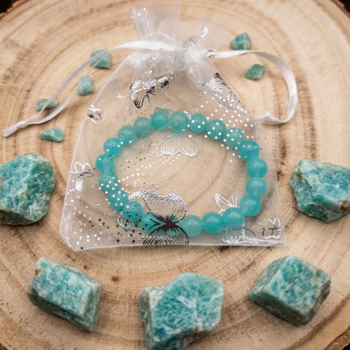 Bracelet amazonite USA dans sachet
