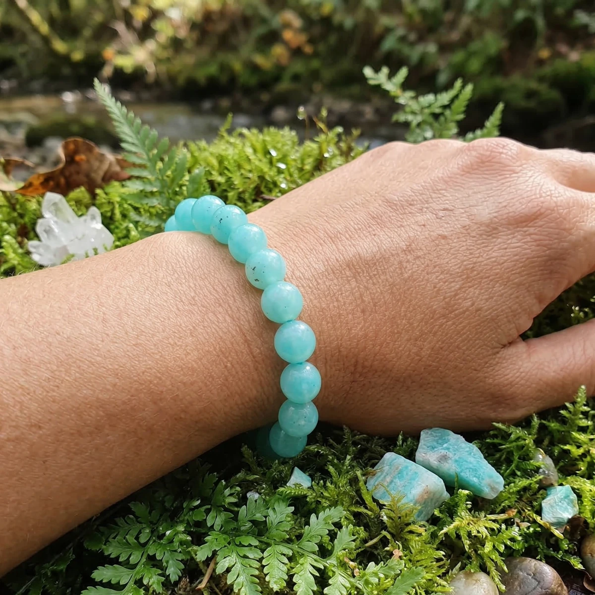 Bracelet amazonite USA poignet