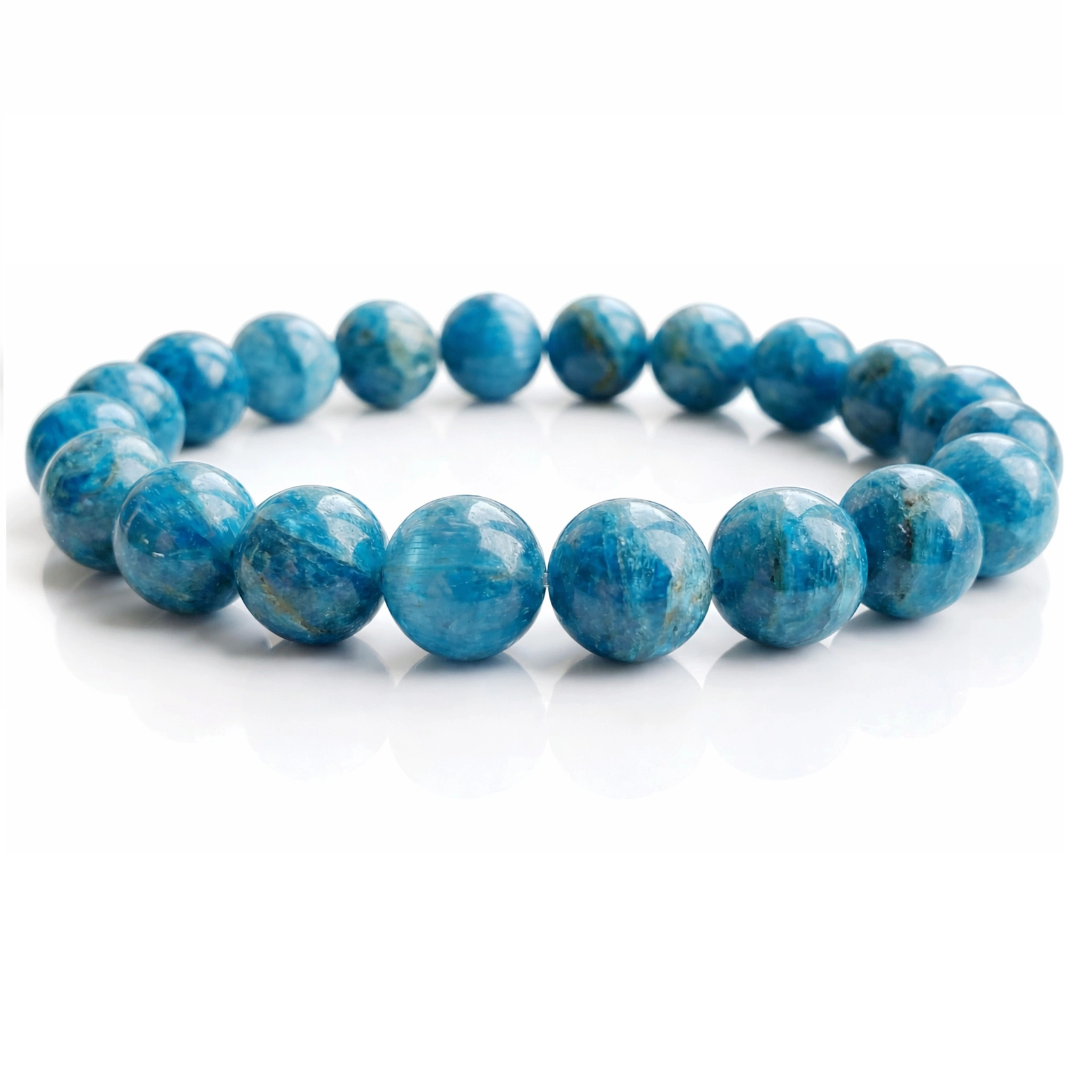 Bracelet Apatite bleue grade A+ Romain Creation