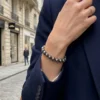 Bracelet Hematite AB sur poignet Romain Creation Bracelet Hematite AB sur poignet Romain Creation