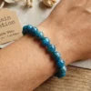 Bracelet_Apatite_bleue_poignet Bracelet Apatite Bleue grade A+ sur Poignet