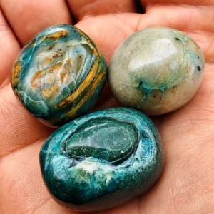 Gem Silica (Chrysocolle incluse dans du quartz) Gem Silica (Chrysocolle incluse dans du quartz)