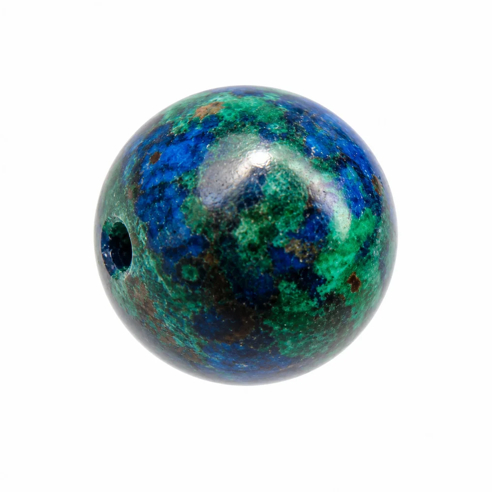 Perle azurite malachite planete par Romain Creation