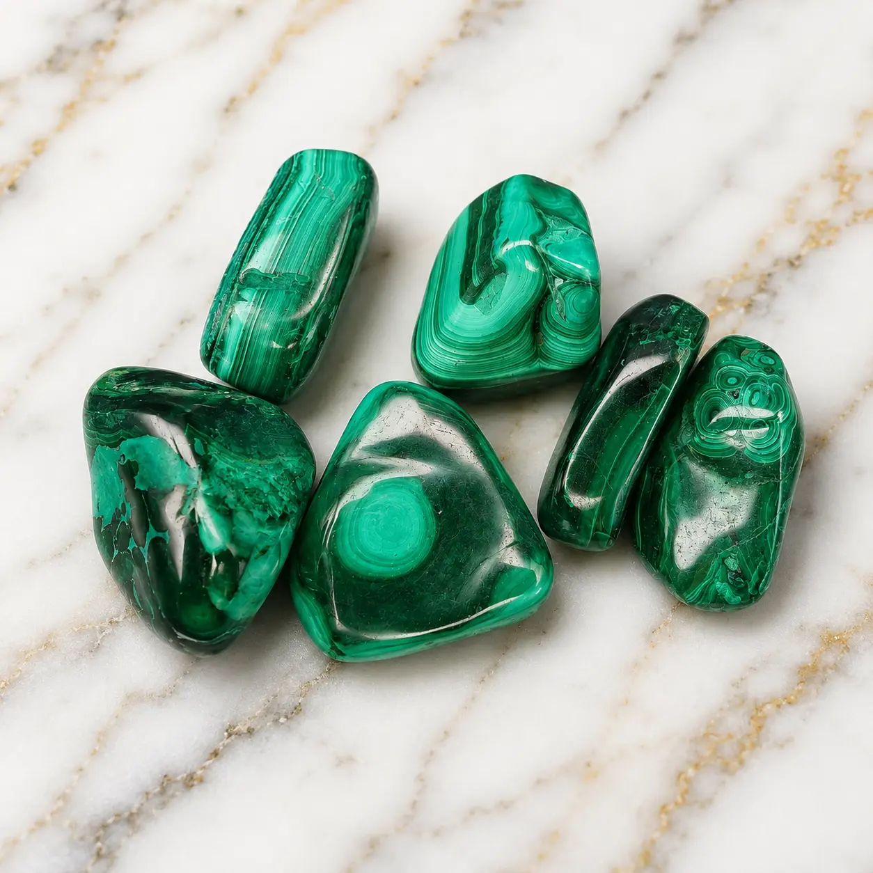 pierres roulees malachite grade a romain creation