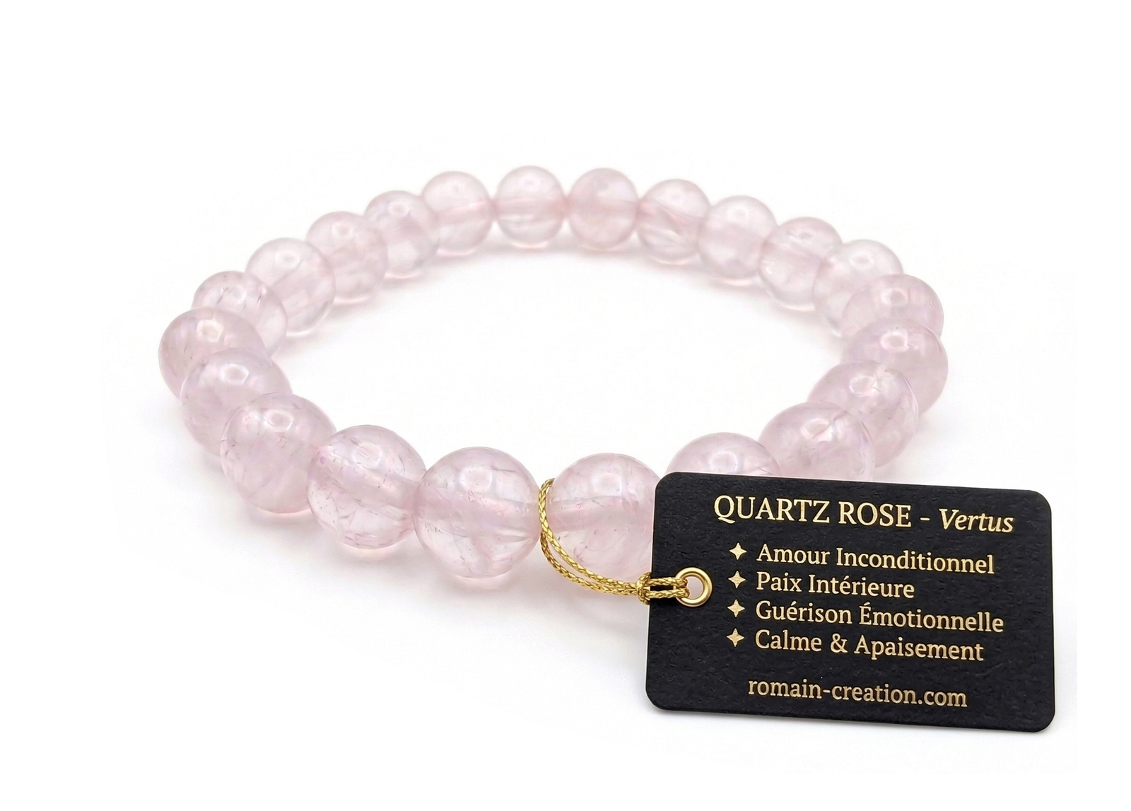 Accueil 3 Bracelet Quartz Rose et vertus Par Romain Creation