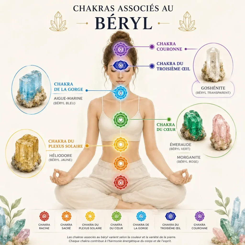 5 chakras du béryl par Romain Creation 5 chakras du béryl par Romain Creation