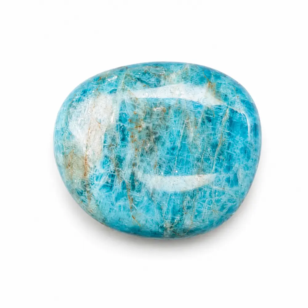 Pierre roulée plate 2 apatite bleue grade AA Romain Creation Pierre roulée plate 2 apatite bleue grade AA Romain Creation