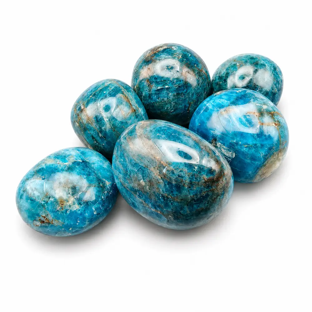 Pierres roulées apatite bleue grade AA Romain Creation 1