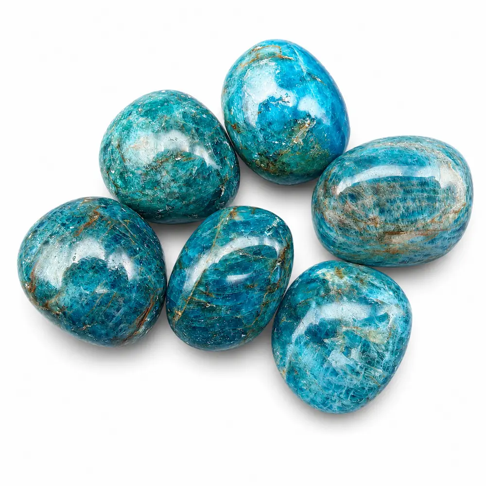 Pierres roulées apatite bleue grade AA Romain Creation Pierres roulées apatite bleue grade AA Romain Creation