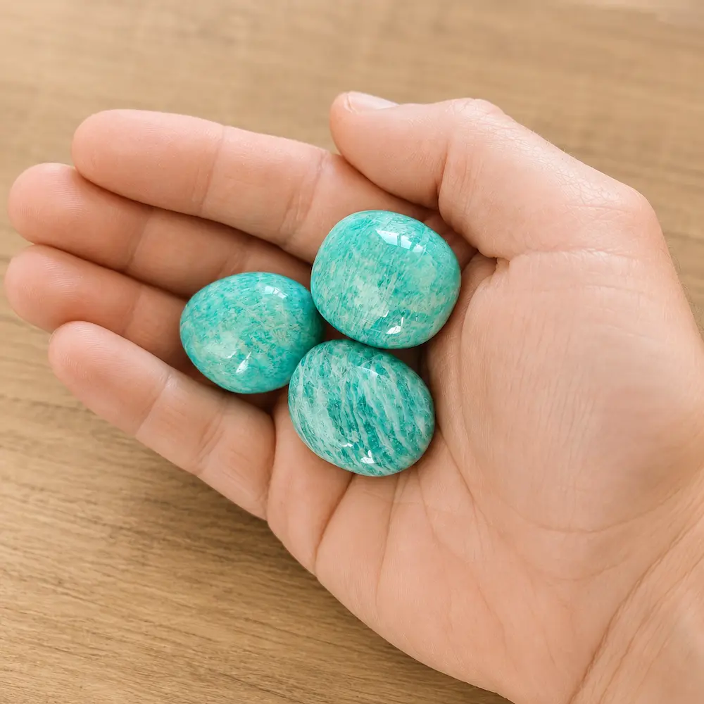 pierre roulee amazonite perou grade AA main romain creation pierre roulee amazonite perou grade AA main romain creation