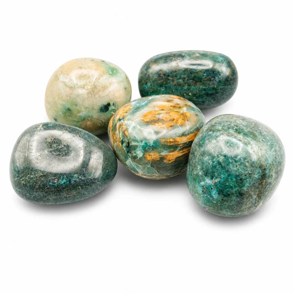 Quartz inclusion Chrysocolle grade A Perou