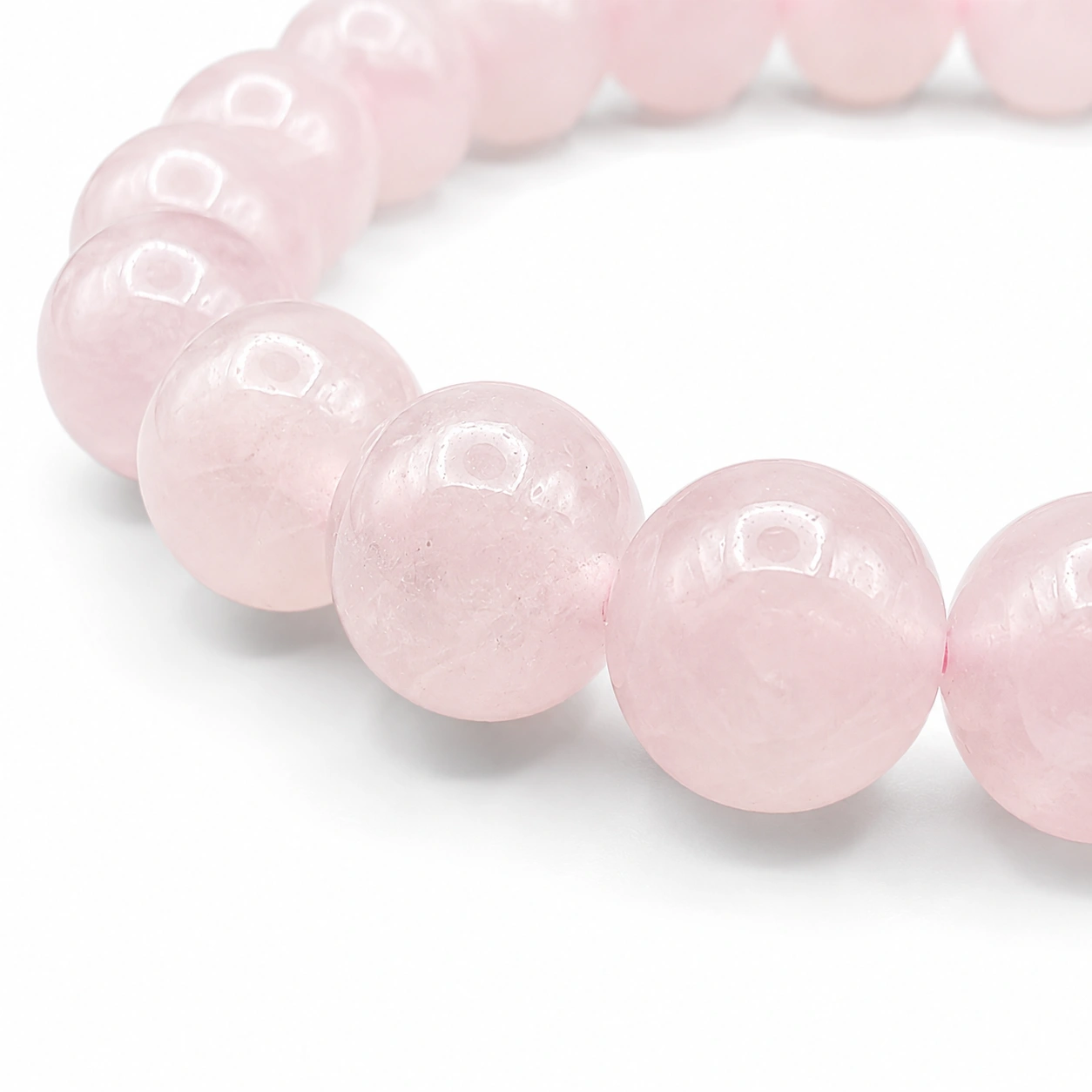 details bracelet quartz rose afrique du sud 8 mm grade AA details bracelet quartz rose afrique du sud 8 mm grade AA