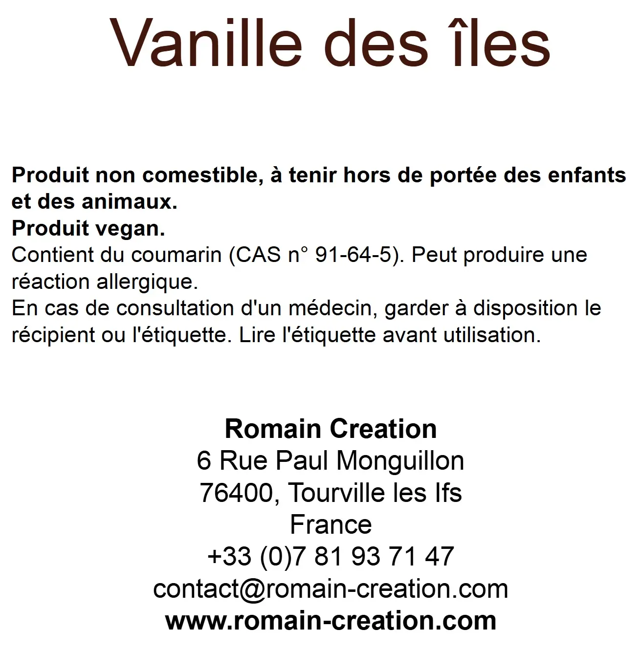 vanille des iles aspirateur arrière RC